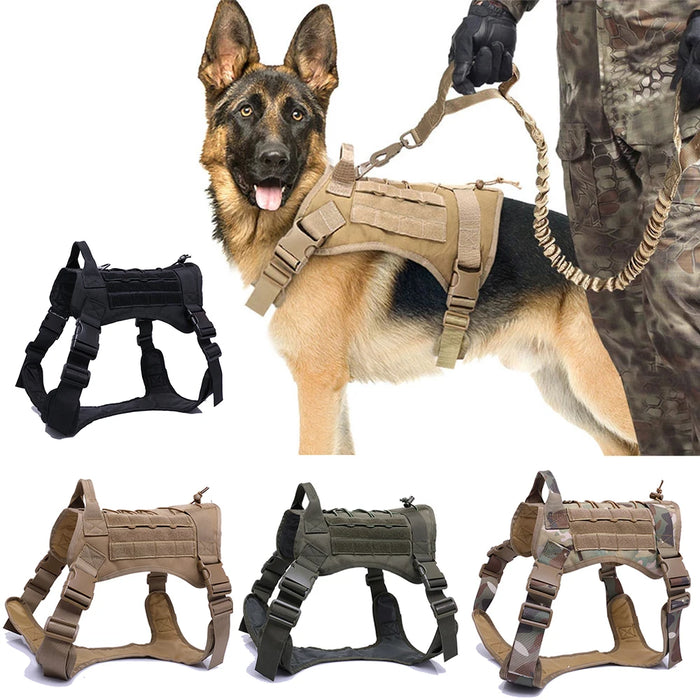 Tactical Dog Harnesses Pet Training Vest Dog Harness And Leash Set For Small Medium Big Dogs Walking Hunting Free Shipping Items