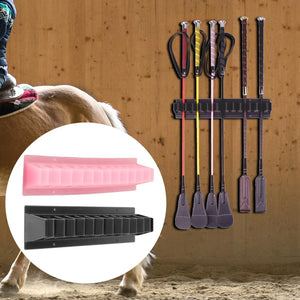 Whip Rack Crop Holder Wall Mounted Organizer Holds 12 Tack Room Equipment Storage Hanger Horse Stables Accessories