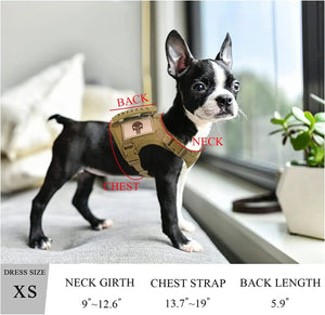 Cat Puppy Tactical Vest Training Harness Adjustable Military Outdoor Working Cat Harness  Dog Accessories for Small Dogs