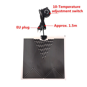 5-45W Plants Heating Pad Warmer Heat Mats Temperature Adjustment Waterproof Thermostat Indoor Garden Reptile Terrarium Heaters