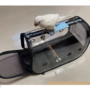 Portable Clear Bird Parrot Transport Cage Breathable Bird Carrier Travel Bag Small Pet Rabbit Guinea Pig Chinchilla Outdoor Bag