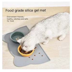 Pet silicone food pad portable waterproof, leak-proof and non-slip feeding pad bowl pad cat and dog pet supplies