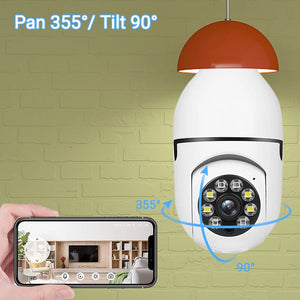 E27 WiFi Bulb Baby 4MP Camera Baby 1080P Indoor Home Security Wireless Surveillance Automatic Human Tracking Pet Monitor ICSEE