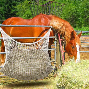 Nylon Haylage Net Durable Horse Care Products Nylon Hung Portable Hay Feeder Bags For Horse Goat Straw Bag Hanging Feed Net Bag