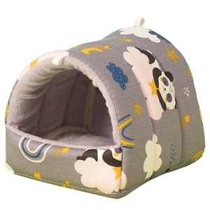 D0AD Hamster Sleeping Bed Small Animal Hammock Bed Hideout Bedding Toy Winter House