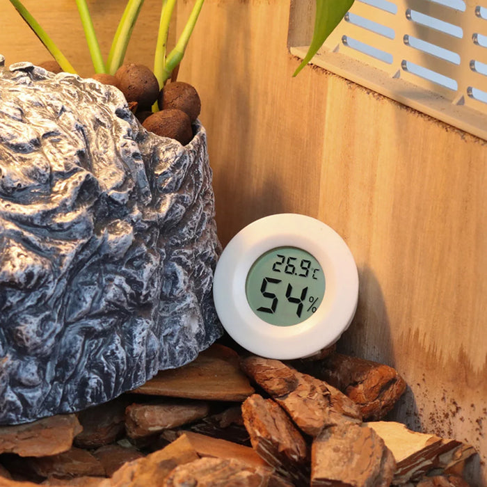 Reptile Thermometer And Hygrometer Electronic Mini Thermometer And Hygrometer Embedded Lizard Terrarium Tortoise Box