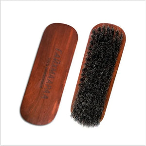 Real Horse Hair Brush Men Shoe Boot Polish Natural Leather Soft Polishing Tool Shoe Cleaning Brush for Suede Nubuck Boot Cleaner