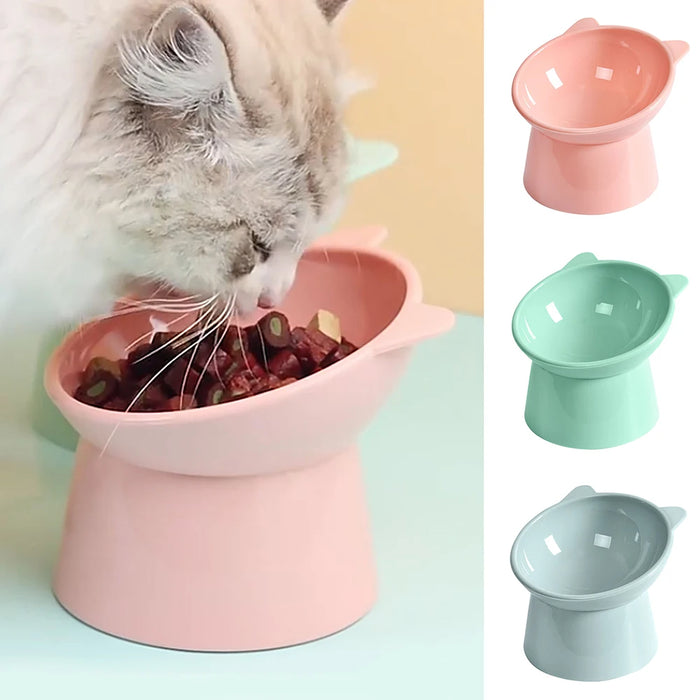 New Cat Bowl High Foot Pet Dog Cat Bowls Neck Protector Food Water Bowl Pet Feeding Cup Cat Accessories