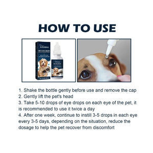 Pet Eye Drops Improve Vision-Clarity Health & Dryness Small Animals to Wash, Soothe-, and Repair Eye Irritations