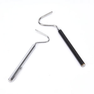 Extendable Pin Hook Telescopic Stainless Steel Snake Reptiles Capture Hook Reptile Catcher Retractable Snakes Catching Tool