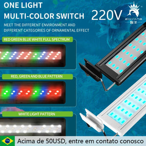 220V  fish tank light LED light stand grass tank red green blue light aquarium lighting four rows of color changeable lights