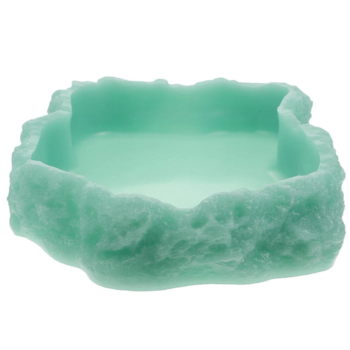 Reptile Bowl Dish Water Feeding Terrarium Luminous Gecko Resin Decor Tortoise Feeder Plate Glow Snake Tank Dark Lizard Delicate