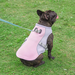 Ice Cooling Dog Vest Summer Mesh Clothes for Small Medium Large Dogs Outdoor Pet Cool Down Jackets Breathable Big Dog Harness