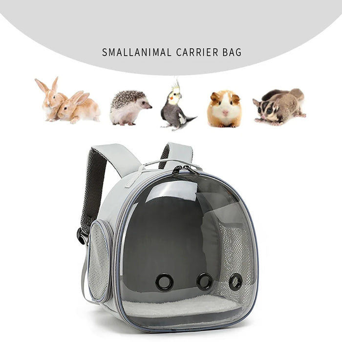 Animal Carrier Backpack Travel Portable Small Breathable Backpack For Hamster Pet Bag Guinea Pig Carrier Bird Travel Cage