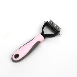 Pet Fur Knot Cutter Brush 2 Sided Comb Dog Cat Grooming Hair Remove Tools Puppy Hair Shedding Trimmer Clean Deshedding Brushes