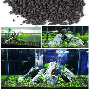 500g Fish Tank Water Plant Fertility Substrate Sand Aquarium Plant Soil Black Clay Gravel for Natural Planted Water Moss Plants