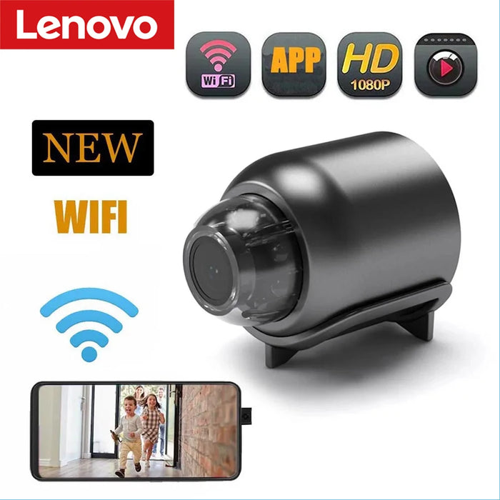 Lenovo 1080P HD Mini Camera WiFi Wireless HD Night Vision Camera Home X5 Remote Camera Kids Pet Safety Monitoring Audio Video