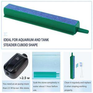 4/6/8/10Inch Air Stone Bar Bubble Diffuser Blue Bubble Release Tool for Air Pumps Fish Tanks Aquariums and Hydroponics