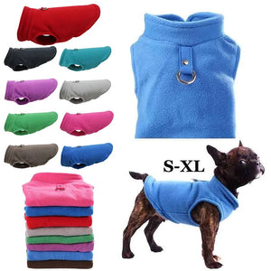 Winter Dog Clothes for Small Dogs/Cats Warm Fleece Sweaters Vest Harness Jacket Puppy Pet Apparel Chihuahua Bulldog Costumes