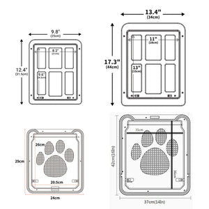 Pet Screen Door Large Cat Dog Doors for Exterior Interior Doors with Magnet Lockable Flap Net Gate Patio Window for Any Animals