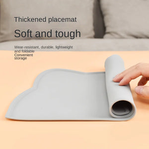 Waterproof Pet Mat For Dog Cat Solid Color Silicone Pet Food Feeding Pad Pet Bowl Drinking Mat Portable Dog Feeding Mat Placemat