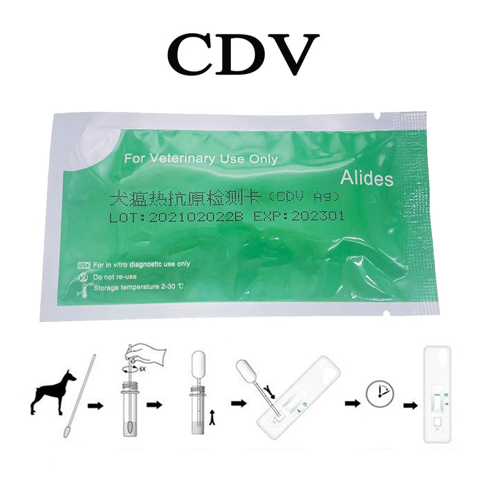 10PCS Canine CDV CPV Distemper Parvovirus Test Paper Kit Raid Strip Card Pet Dog Home Clinic Use Health Detection For Veterinary