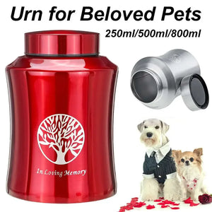 250/500/800ml Pet Memorial Urn Cremation Mini Urns for Pet/ Human Ashes Casket Funeral Stainless Steel Cremation Storage Jar