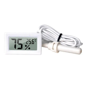 FY-12 Mini LCD Digital Thermometer Hygrometer Gauge Tester With Probe Incubator Aquarium Embedded Temperature Humidity Meter