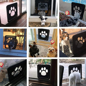 Pet Screen Door Large Cat Dog Doors for Exterior Interior Doors with Magnet Lockable Flap Net Gate Patio Window for Any Animals