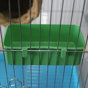 1pc Bird Water Bath Tub Pet Bird Bowl Parrots Parakeet Birdbath Cage Hanging Small Parrot Cage Pet Bird Food Tray Accessories