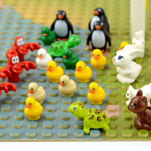 MOC City Animal Brick Building Blocks Creative Pet Zoo Dog Duck Tortoise Penguin Cat Pig Eggs Bird Rabbit DIY Model Toys For Kid