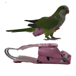 1PCS Flight Suit Durable Cute Bird Accessories Small Parrot Diaper With Bowtie Must-have Colorful Convenient Practical