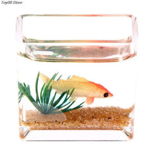 2*2.5cm Dollhouse Miniature Glass Fish Tank Bowl Aquarium Doll House Home Ornament Toy For Dollhouse Decals New!