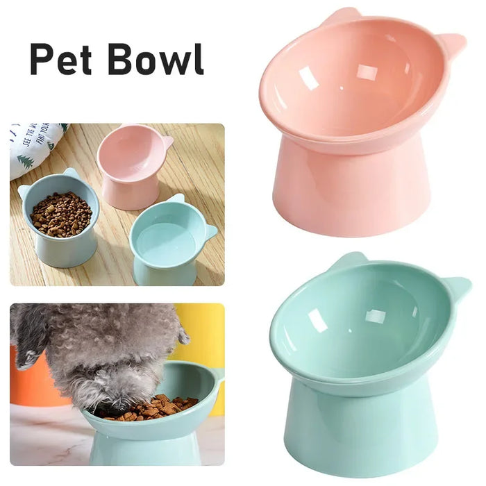 2023 New Cat Bowl High Foot Dog Bowl 45°Neck Protector Cat Pet Food Water Bowls Pet Feeding Cup Pet Feeder