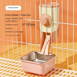 500ML pet parrot bird feeding waterer cat dog cage hanging waterer pigeon rabbit small pet automatic feeding water feeding bowl