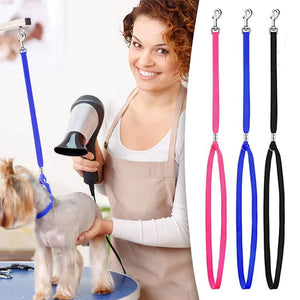 Dog Collar Pet Grooming Loops Safety Rope Leash Leads Dog Accessories Nylon Restraint Noose Solid Color Pet Supplies Adjustable