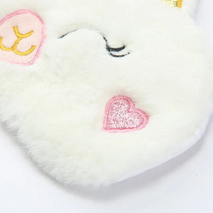 Cute Plush Sleep Mask Big Eyes Plush Eye Mask Kids Cat Cute Eye Mask Travel Rest Sleep  Plush Mask Eyepatch Nap Health Eye Cover