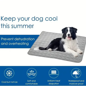 Pet Self Cooling Mat, Ice Silk, Cooling Pad for Dogs and Cats, Ideal for Pet Beds, Kennels, Couches and Floors