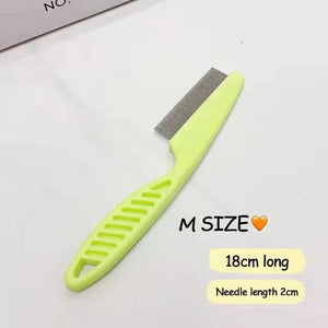 1/2pc Pet Hair Shedding Comb Stainless Steel Flea Comb for Cat Dog Pet Comfort Flea Hair Grooming Comb Dog Brush Grooming Tools