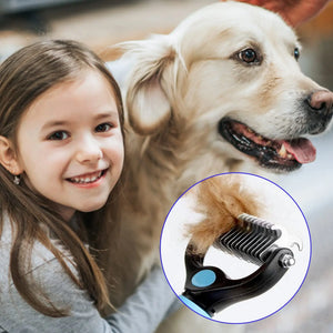 Professional Pet Deshedding Brush Dog Hair Remover Pet Fur Knot Cutter Puppy Cat Comb Brushes Dogs Grooming Shedding Supplies