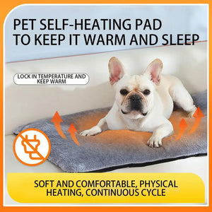 Winter Pet Self-Heating pad Fluffy Dog Cat Warm Sleep Mattress for Small Dog Cat  Pet Supplies  Non-slip Self-Heating  Bed Mat