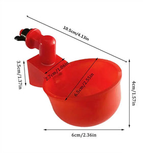 5pcs Automatic Chicken Watering Cups Plastic Poultry Waterer Cups Hanging Backyards Poultry Coop Feeder Water Drinking Cups