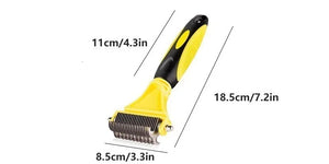 Professional Dog Dematting Comb Pet Hair Brush Double Sided Fur Knot Cutter Cat Grooming Shedding Brush for Pet Hair Tangles