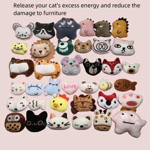 100pc Cat Catnip Toy Set Kitten Mini Plush Chewing Toy Pet Mint Toy With Scent Teeth Grinding Thumb Pillow Pet Catnip Toy