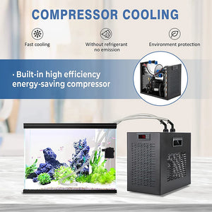 Aquarium Water Chiller Cooler Warmer with Pump 32-212°F Temperature Setting Suitable for 16gal Water for Home Aquarium Fish