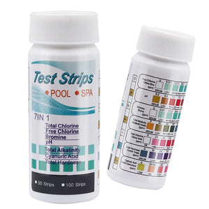 7 in 1 Test Strips For Aquarium /Fish Tank /Swimming Pool / Spa Water Quality 50 Pcs100 Pcs Chlorine /PH /Bromine Measure Paper