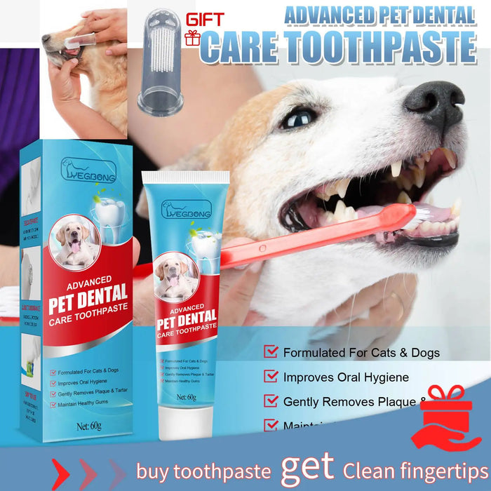 60g Pet Toothpaste Cat Dog Fresh Breath Toothpaste Deodorant Tartar Plaque Cleaning Dog Oral Care Edible Toothpaste Pet Products