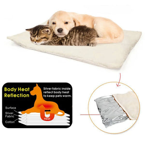 Self-Heating Pet Pads Blanket Puppy Pad Warming Cushion Mat for Cats Dogs Small Pets with Thermal  Body Heat Reflecting Core Pad