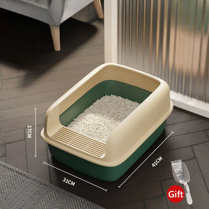 Kitty Litter Box Small Size Pet Sandbox for Cat Anti-Splash Cats Toilet Pet Sandbox Kitten Tray Bedpan Cleaning Cat Supplies