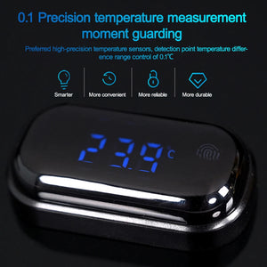 0~99.9℃ Aquarium Self-adhesive Thermometer ±0.1 ℃ High Precision LED Screen Digital Display Reptile Breeding Tank Thermometer